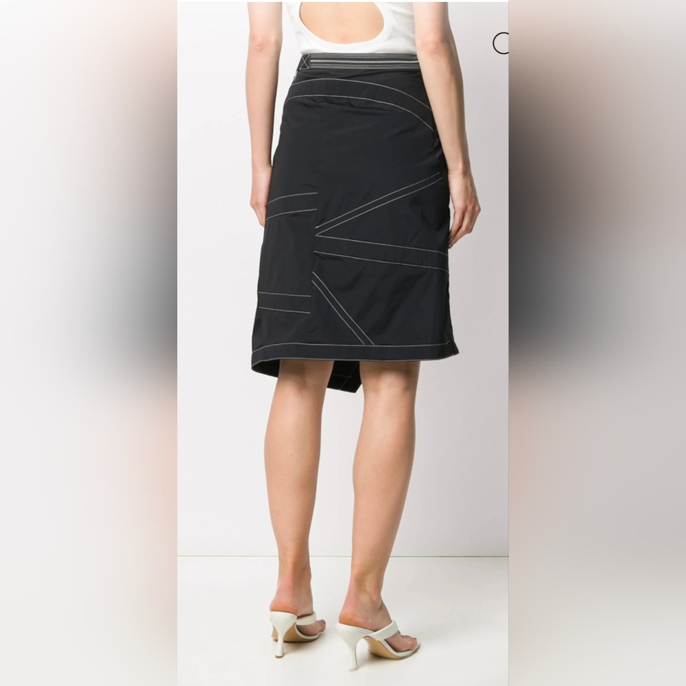 Off-White Black Women's Skirt With Contrast Stitching. - Picture 5 of 14